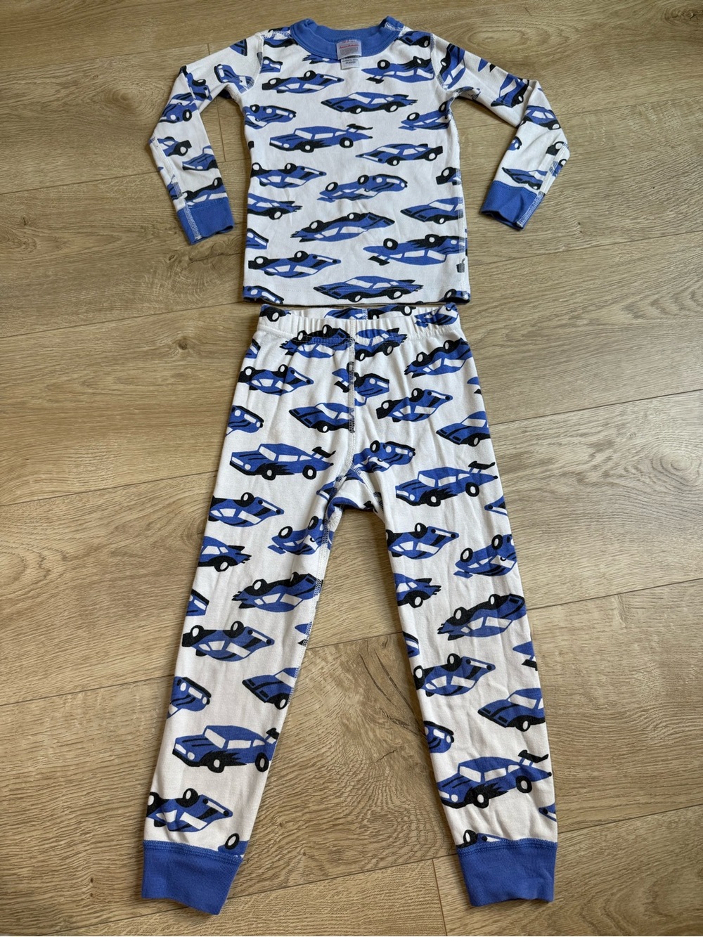 Kids Boys Hanna Andersson speed racer Cars long John pajama set size 4